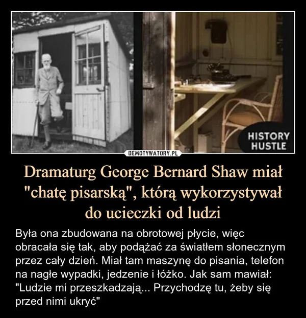Dramaturg George Bernard Shaw miał 