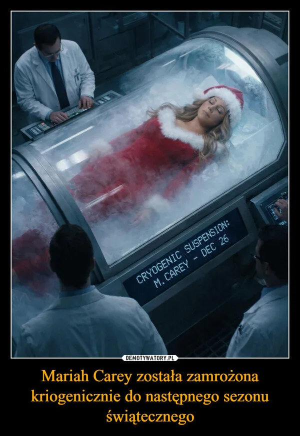 Mariah Carey została zamrożona kriogenicznie do następnego sezonu świątecznego
