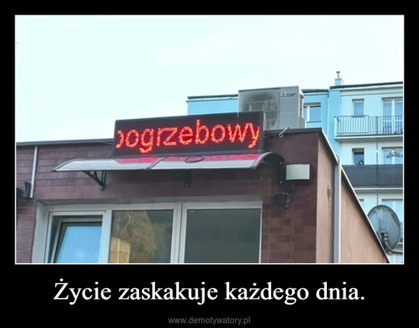 
    Życie zaskakuje każdego dnia.