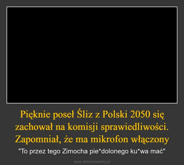 
    Pięknie poseł Śliz z Polski 2050 się zachował na komisji sprawiedliwości. Zapomniał, że ma mikrofon włączony
