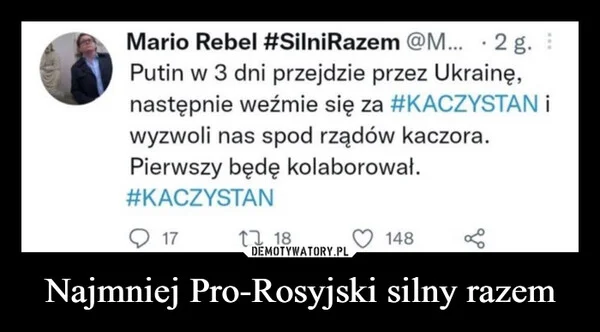 Najmniej Pro-Rosyjski silny razem