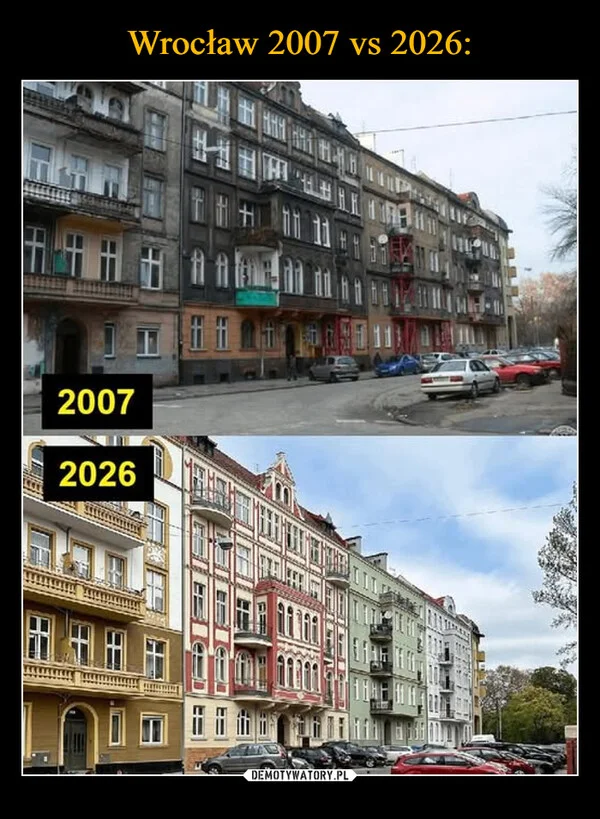 Wrocław 2007 vs 2026: