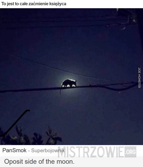 To jest to całe zaćmienie księżyca