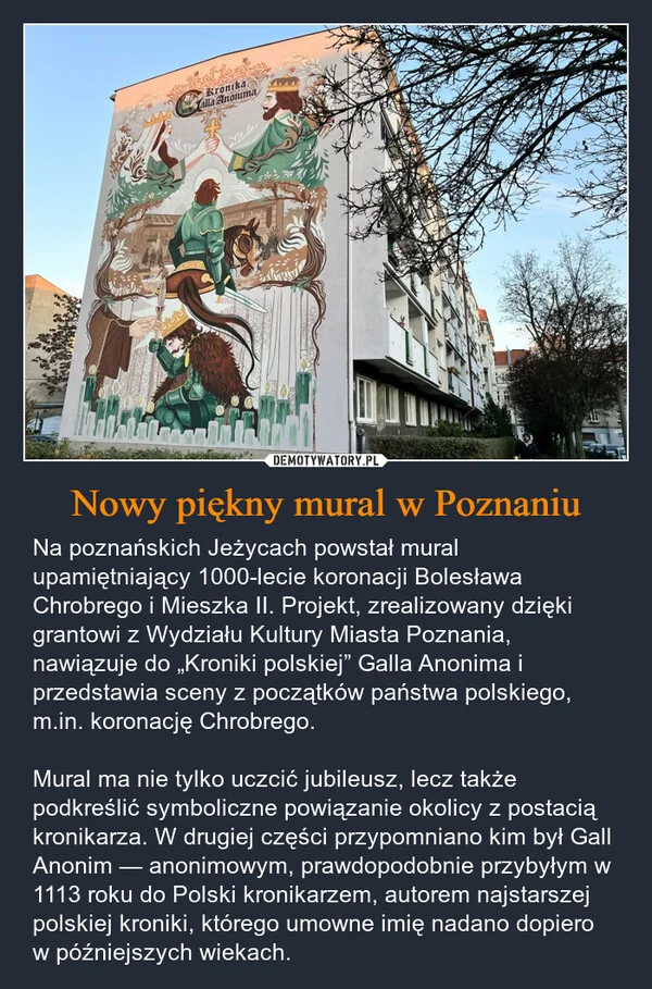 
    Nowy piękny mural w Poznaniu
