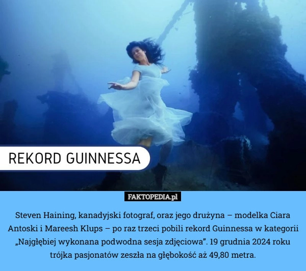 
    Steven Haining, kanadyjski fotograf, oraz jego drużyna – modelka Ciara Antoski