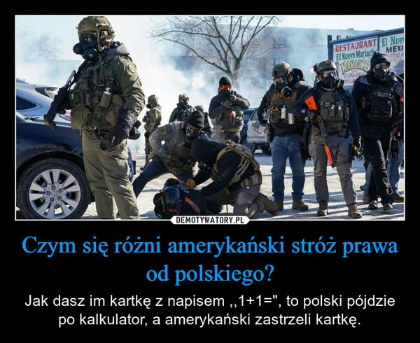 Czym się różni amerykański stróż prawa od polskiego?