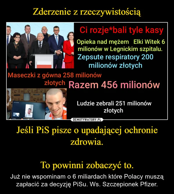 
    Zderzenie z rzeczywistością Jeśli PiS pisze o upadającej ochronie zdrowia. To powinni zobaczyć to.