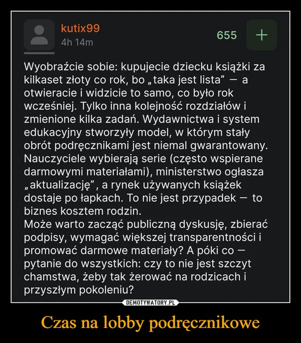 
    Czas na lobby podręcznikowe