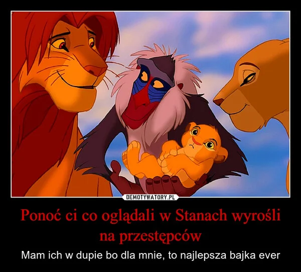 Ponoć ci co oglądali w Stanach wyrośli na przestępców