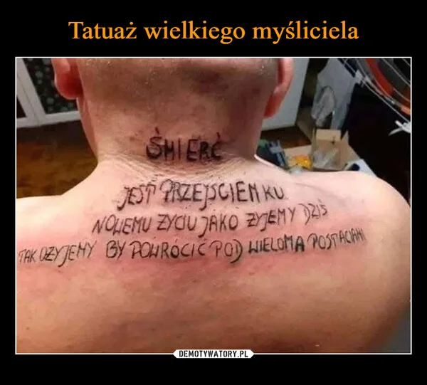 Tatuaż wielkiego myśliciela