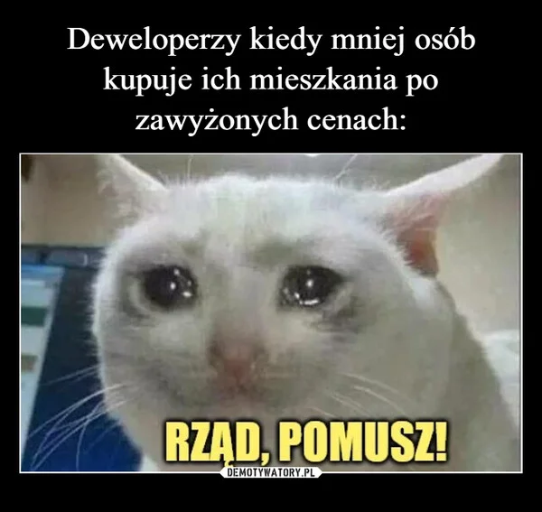 Deweloperzy kiedy mniej osób kupuje ich mieszkania po zawyżonych cenach: