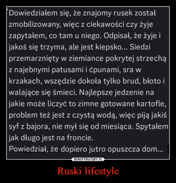 
    Ruski lifestyle