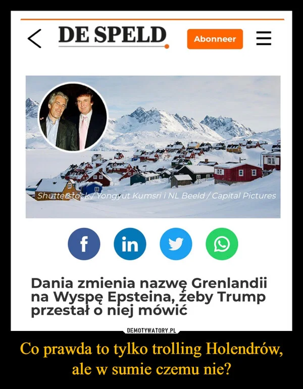 Co prawda to tylko trolling Holendrów, ale w sumie czemu nie?