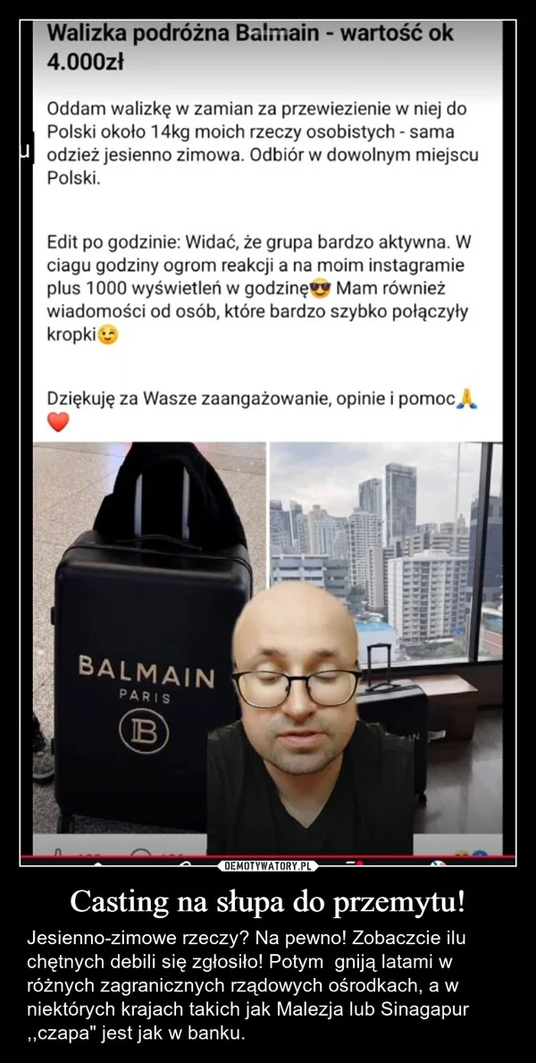 Casting na słupa do przemytu!