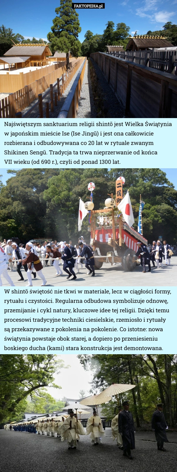 
    Najświętszym sanktuarium religii shintō jest Wielka Świątynia w japońskim...