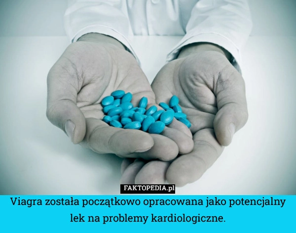 
    Viagra została początkowo opracowana jako potencjalny lek na problemy kardiologiczne.