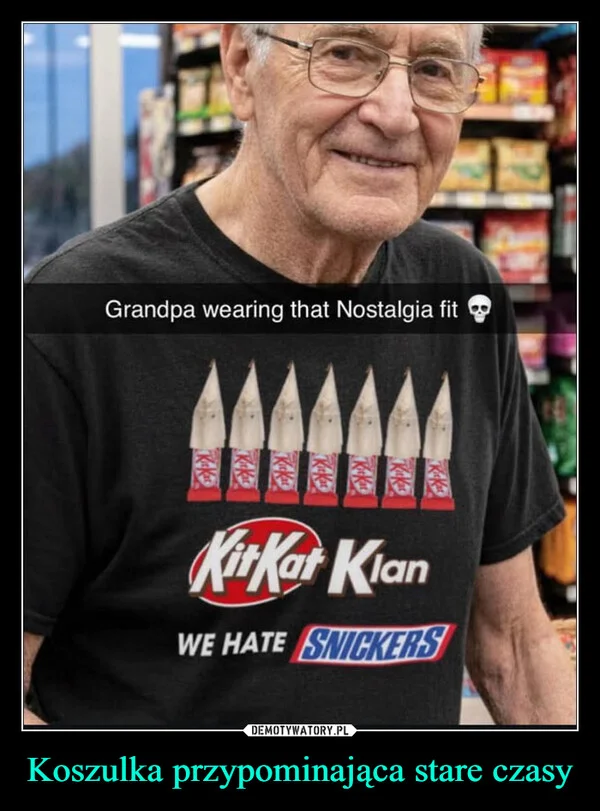 
    Koszulka przypominająca stare czasy