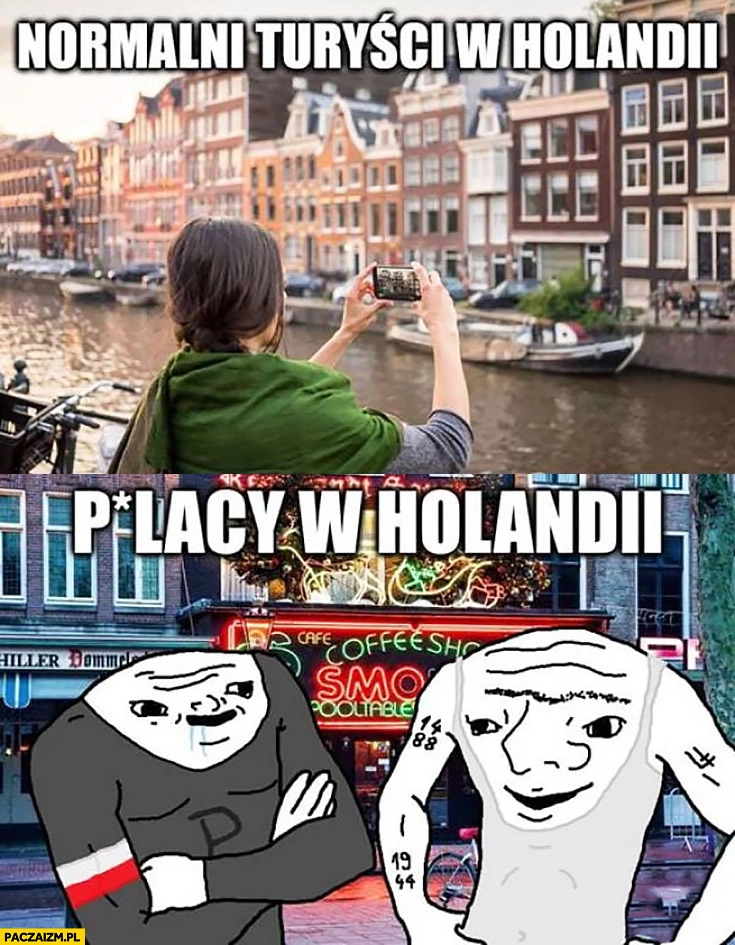 Normalni turyści w Holandii vs Polacy w Holandii porównanie