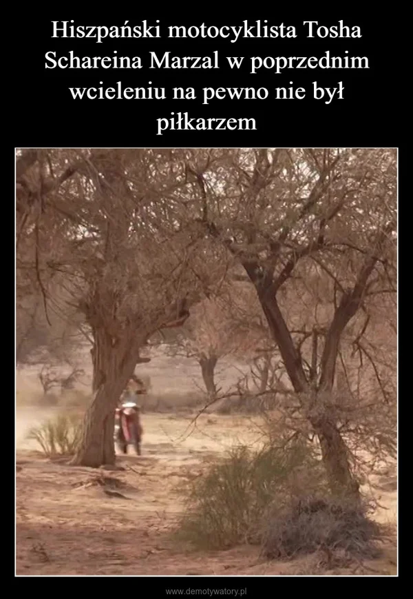 Hiszpański motocyklista Tosha Schareina Marzal w poprzednim wcieleniu na pewno nie był piłkarzem