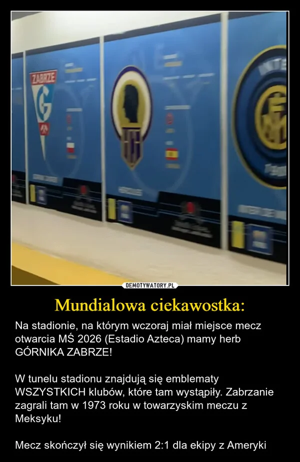 
    Mundialowa ciekawostka: