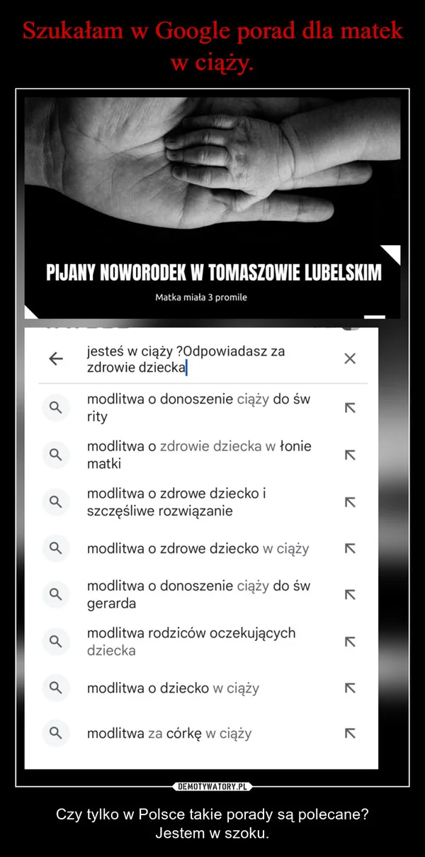 Szukałam w Google porad dla matek w ciąży.