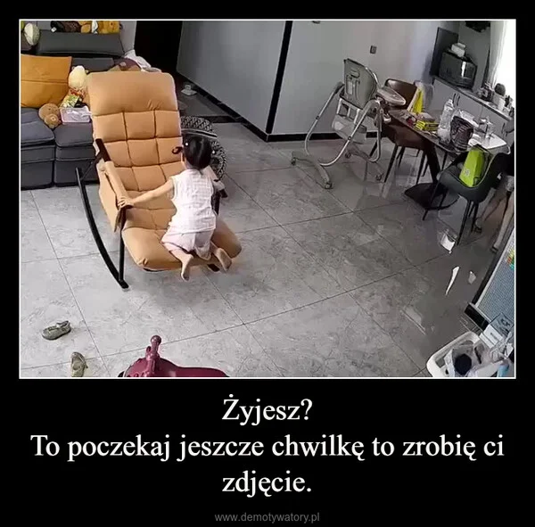 
    Żyjesz? To poczekaj jeszcze chwilkę to zrobię ci zdjęcie.