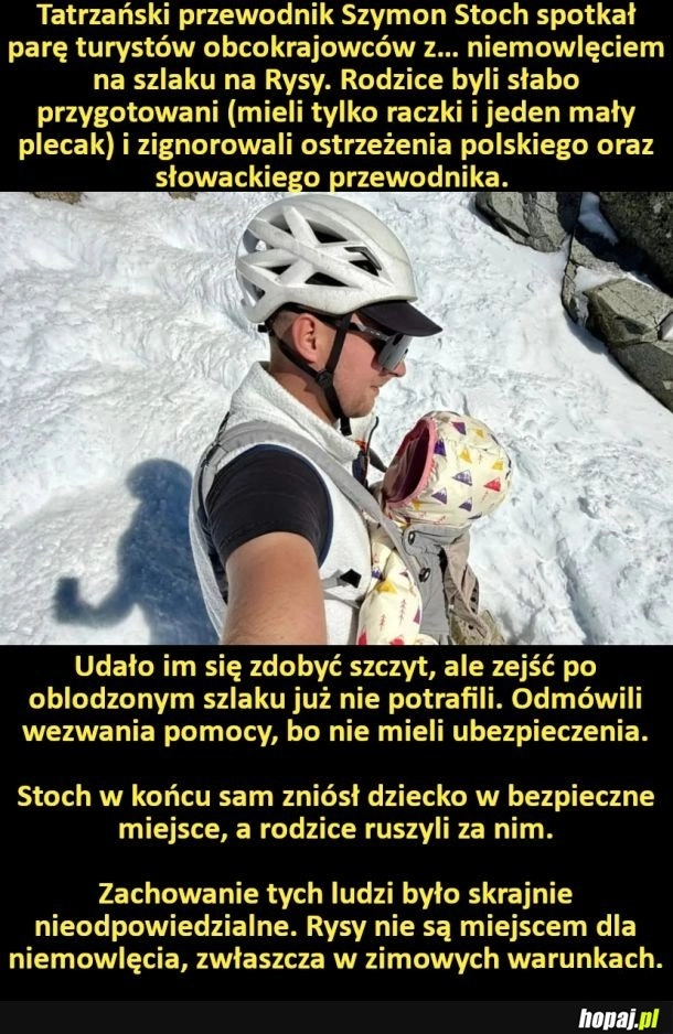 Skrajnie nieodpowiedzialne zachowanie turystów