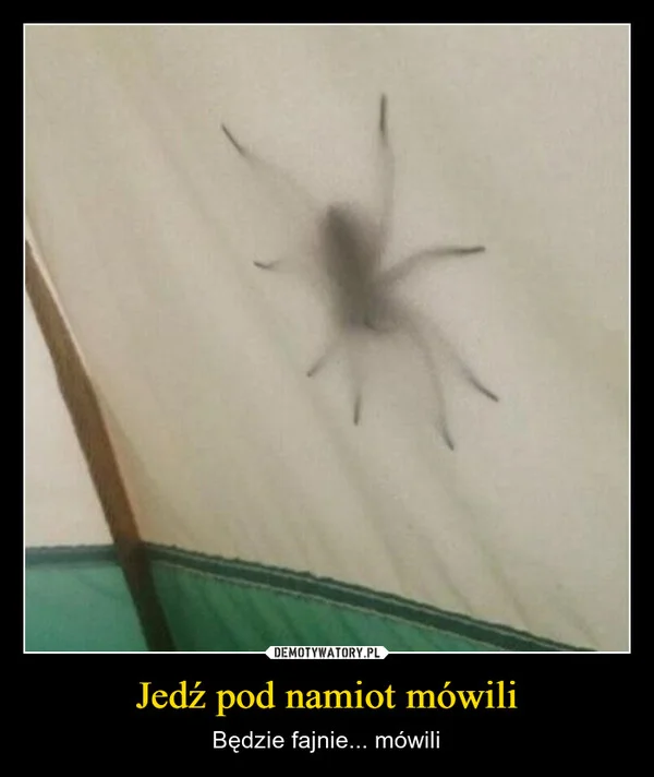 
    Jedź pod namiot mówili