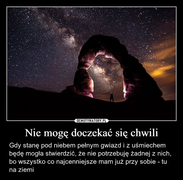 
    Nie mogę doczekać się chwili