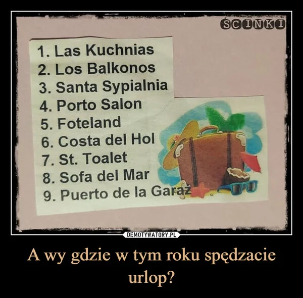 A wy gdzie w tym roku spędzacie urlop?