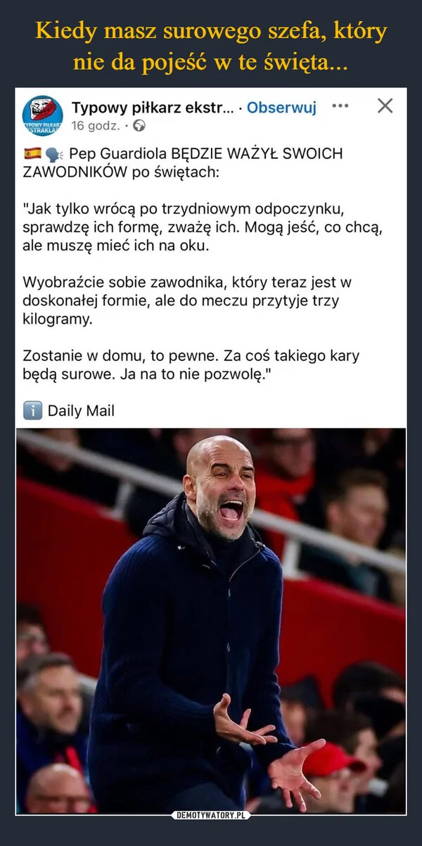 Kiedy masz surowego szefa, który nie da pojeść w te święta...