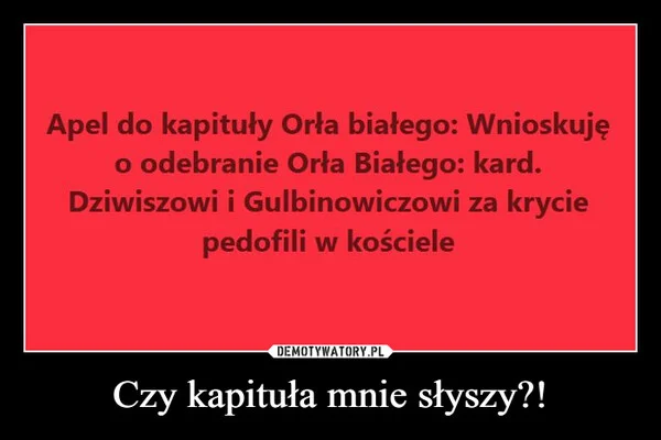 
    Czy kapituła mnie słyszy?!