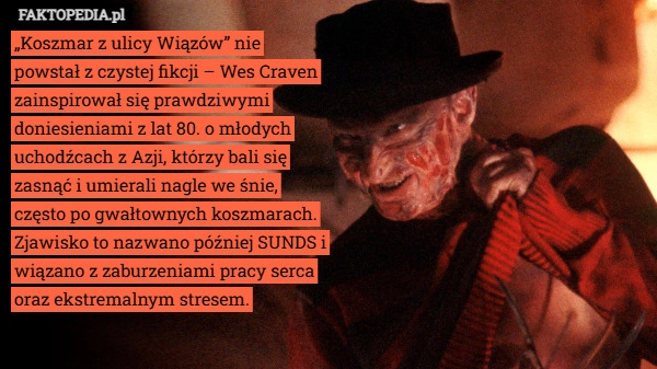 „Koszmar z ulicy Wiązów” nie powstał z czystej fikcji – Wes Craven zainspirował