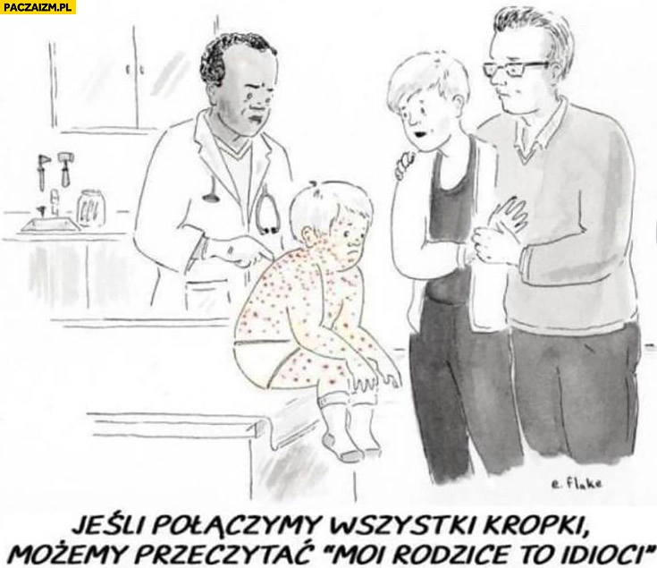 
    Odra jeśli połączymy wszystkie kropki możemy przeczytać „moi rodzice to idioci”