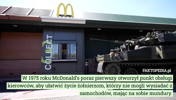 
    W 1975 roku McDonald’s poraz pierwszy otworzył punkt obsługi kierowców,