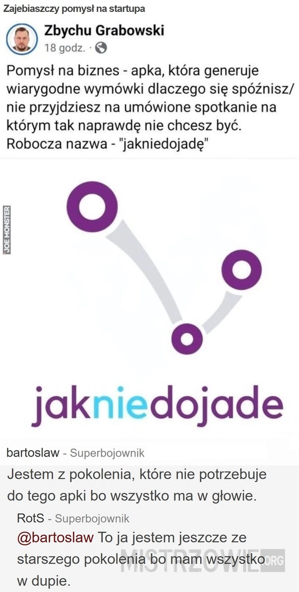 Zajebiaszczy pomysł na startupa
