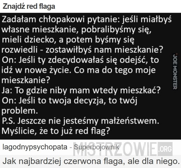 Znajdź red flaga