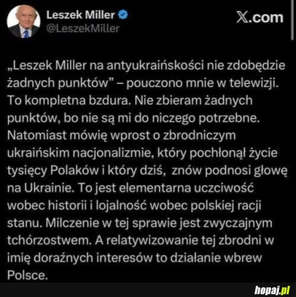 Nawrócony Leszek Miller