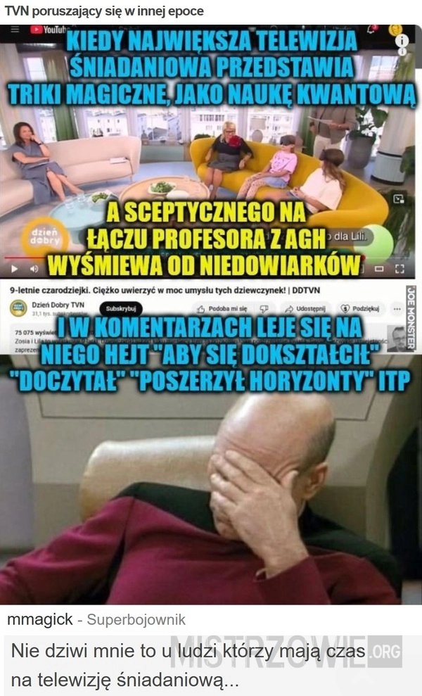 TVN poruszający się w innej epoce