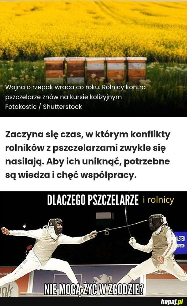 Pszczelarski konflikt eskaluje na kolejne profesje