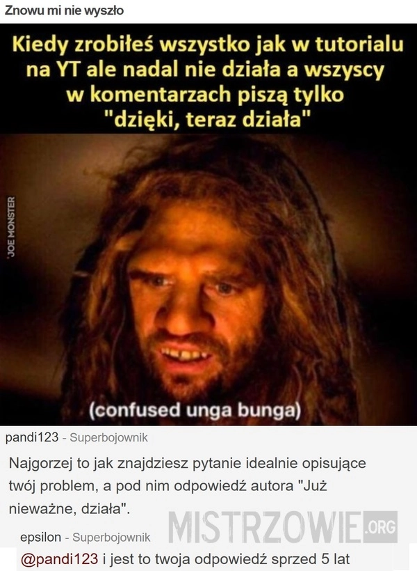 Znowu mi nie wyszło