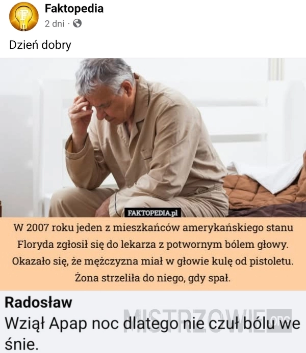 Potworny ból głowy