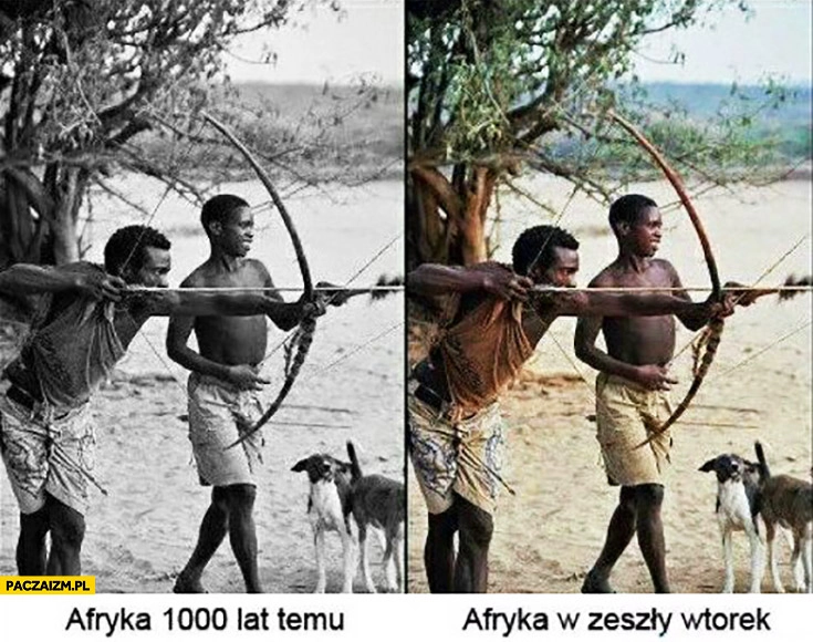 
    Afryka 1000 lat temu, Afryka w zeszły wtorek porównanie to samo