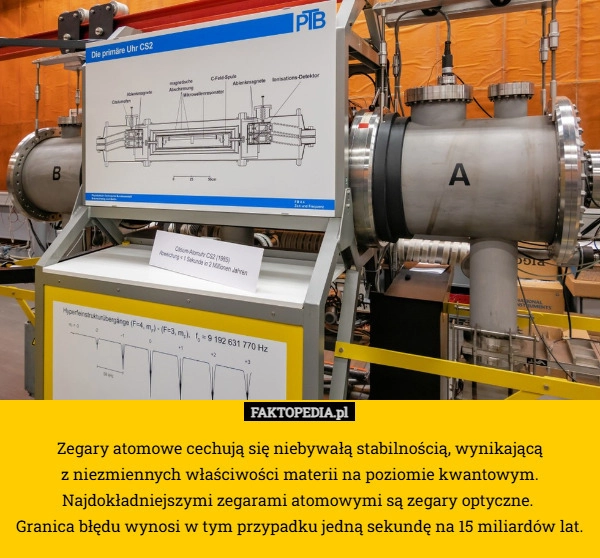 
    Zegary atomowe cechują się niebywałą stabilnością, wynikającą
 z niezmiennych