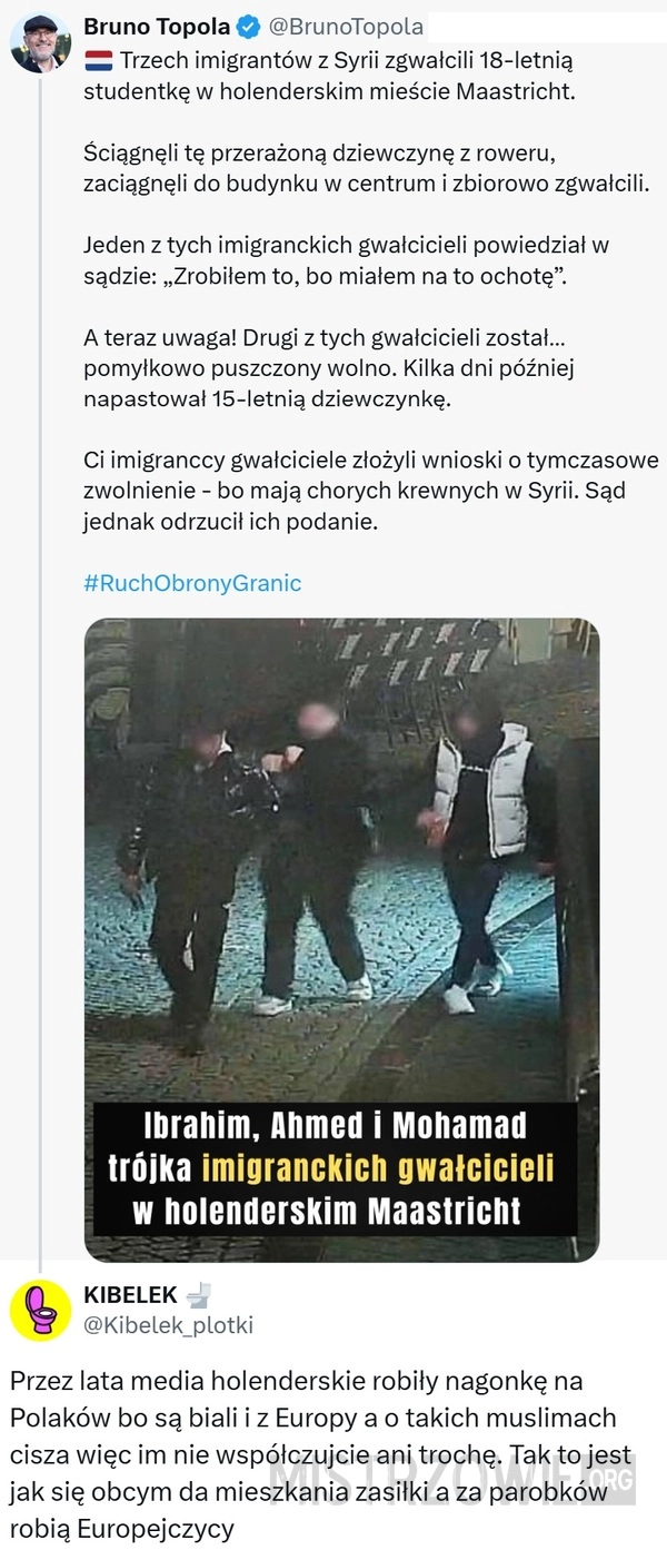 Trzech imigrantów z Syrii