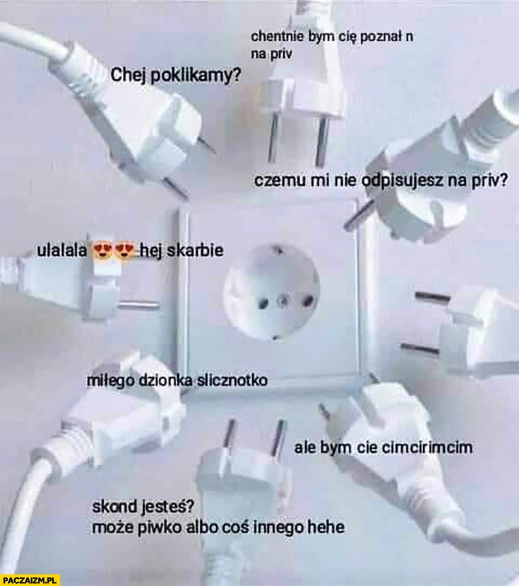 Kable do gniazdka wtyczki tinder aplikacja randkowa zagadanie typowe teksty facetów