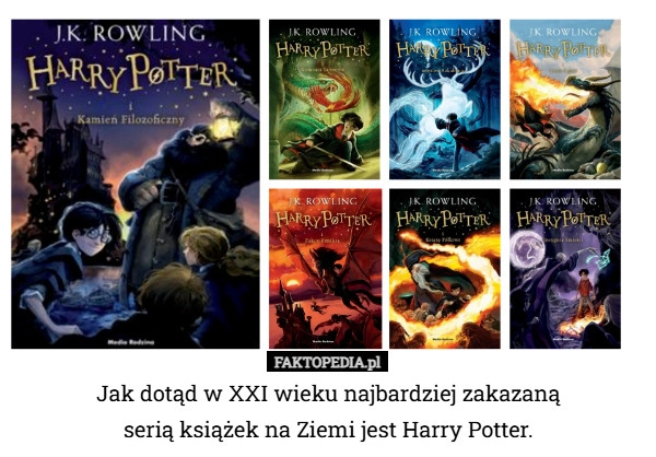 
    Jak dotąd w XXI wieku najbardziej zakazaną
serią książek na Ziemi jest Harry