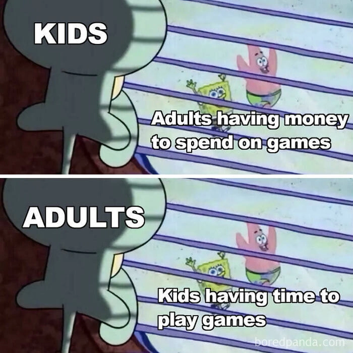 
    Being an adult vs kids