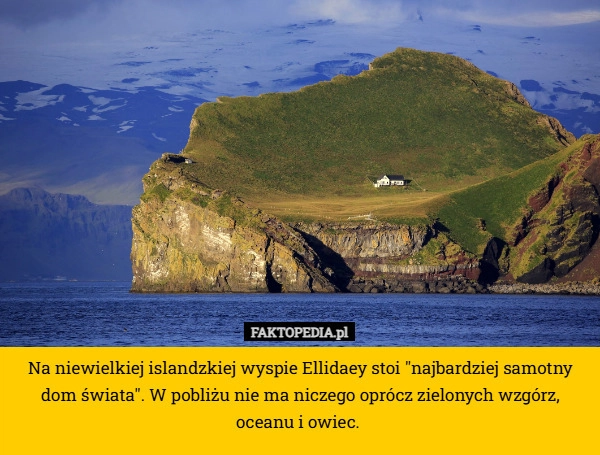 
    Na niewielkiej islandzkiej wyspie Ellidaey stoi "najbardziej samotny