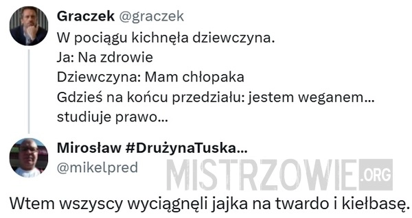 
    W pociągu kichnęła dziewczyna